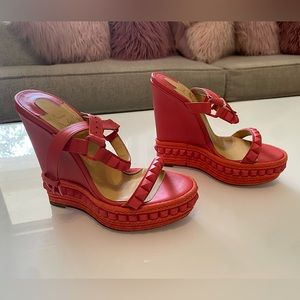 authentic Christian Louboutin wedges